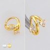 DOUBLE CZ HEART TWIST ROW SEPTUM CLICKER RING 316L SURGICAL STEEL